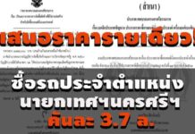 มีผู้เสนอราคารายเดียว! ที่มาจัดซื้อรถประจำตำแหน่งนายกเทศฯนครศรีฯ คันละ 3.7 ล.