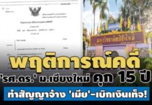 เปิดพฤติการณ์คดี ‘รศ.ดร.’ ม.เชียงใหม่ ทำสัญญาจ้าง ‘เมีย’ เบิกเงินเท็จ -คุก 15 ปี!