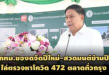 กทม.ของดจัดงานเลี้ยง-สวดมนต์ข้ามปีช่วงปีใหม่ ส่งทีมตรวจโควิด 472 ตลาดทั่วกรุง