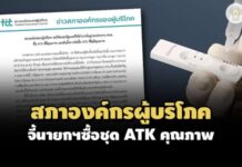 สภาองค์กรของผู้บริโภคจี้นายกฯ ใช้อำนาจประธาน ศบค.จัดซื้อชุดตรวจ ATK ที่มีคุณภาพ