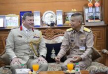 ผบ.ทรภ.1 รับการเยี่ยมคำนับจาก ผู้ช่วยทูตทหารอังกฤษ/กรุงเทพฯ