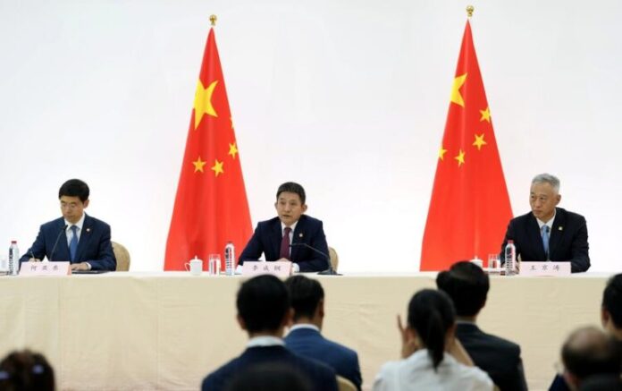 SPAIN-MADRID-CHINA-U.S.-TRADE TALKS-PRESS CONFERENCE