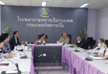 อดีตโฆษกกองทัพเรือนำคณะหุ่นยนต์ดินสอหารือคณะโรงพยาบาลทหารเรือกรุงเทพ