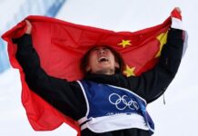 ‘ซูอี้หมิง’ ประเดิมทองแรกให้จีน จากสโนว์บอร์ดสโลปสไตล์ โอลิมปิก 2026